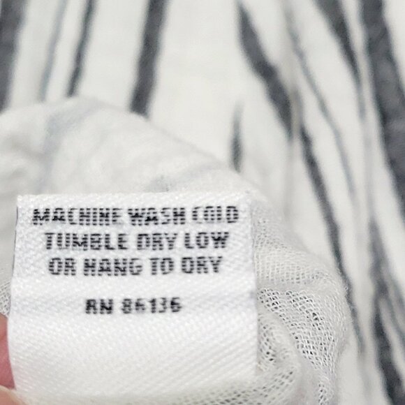 Bryn Walker Womens Boat Neck Shift Dress Size L Cotton Gauze Stripe 3/4 Sleeve - Picture 11 of 12